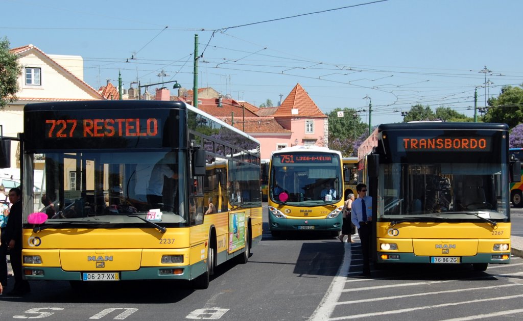 MAN Stadtbusse in Lissabon, aufgenommen am 30.05.2010 in Belm