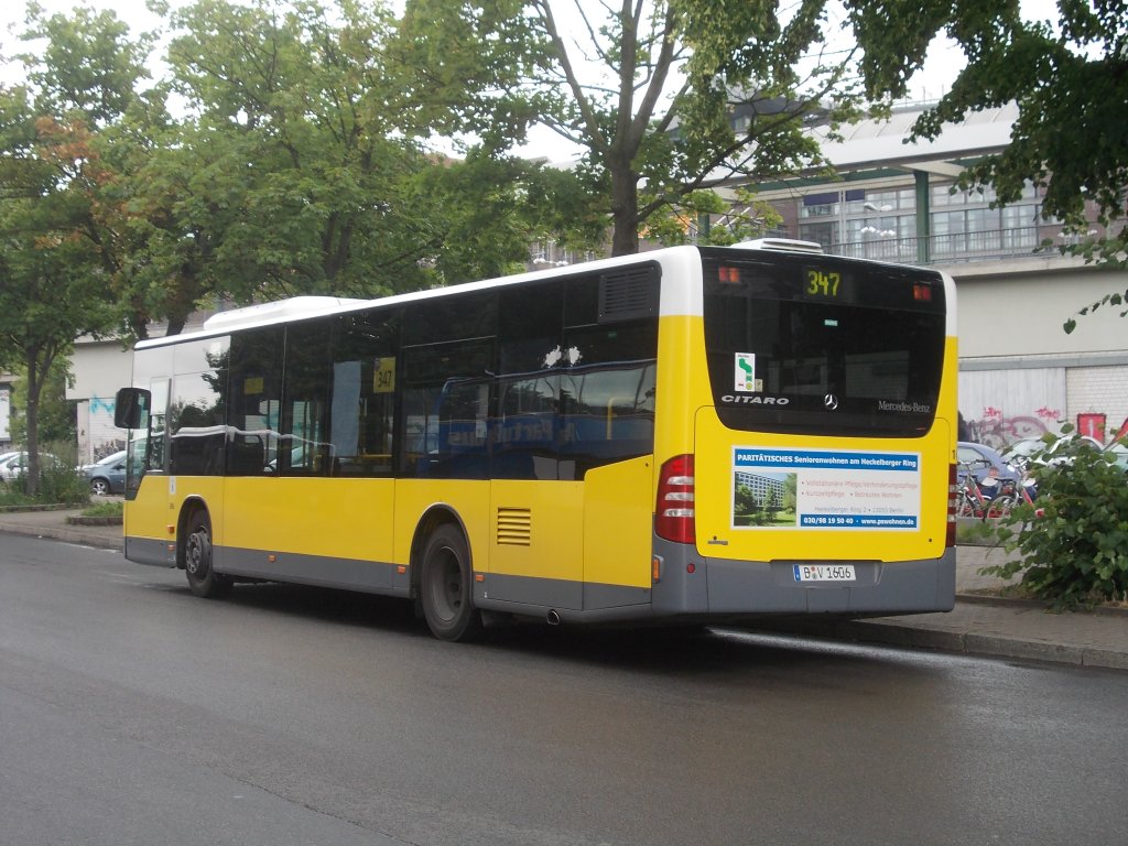 Mercedes-Benz Citaro BVG Wagen 1606 auf Linie 347 Stralau Tunnelstr. am Ostbahnhof-16.06.12