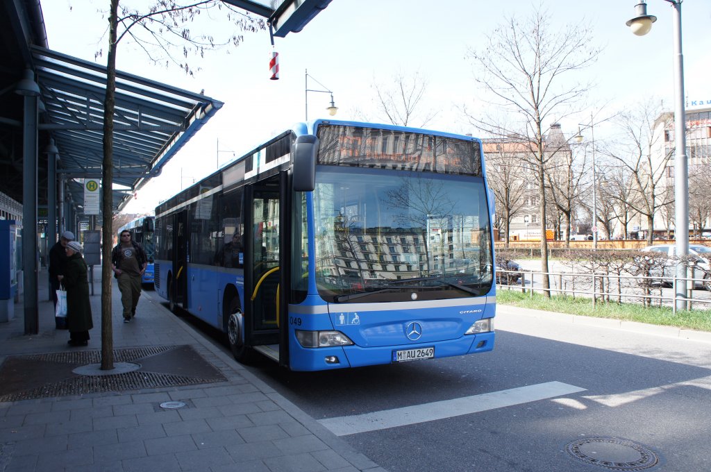 Mercedes-Benz Citaro, Linie 187, MVG 049, Mnchen Ostbahnhof, 27.03.2012