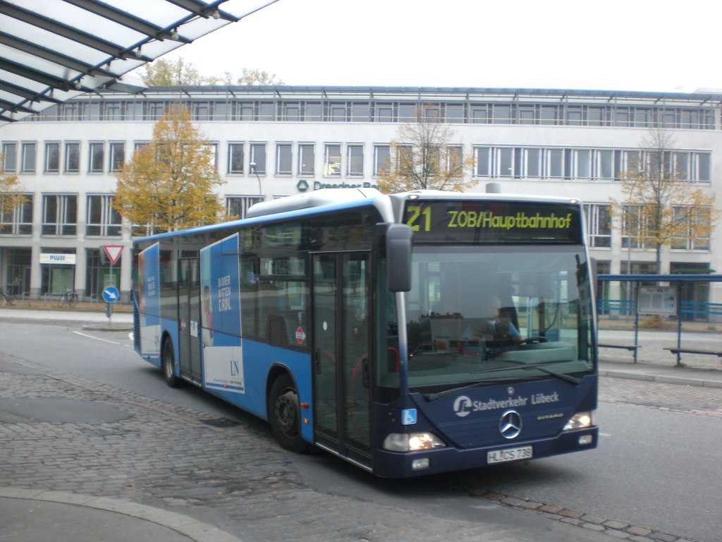 Mercedes-Benz O 530 I (Citaro) auf der Linie 21 am ZOB/Hauptbahnhof.
