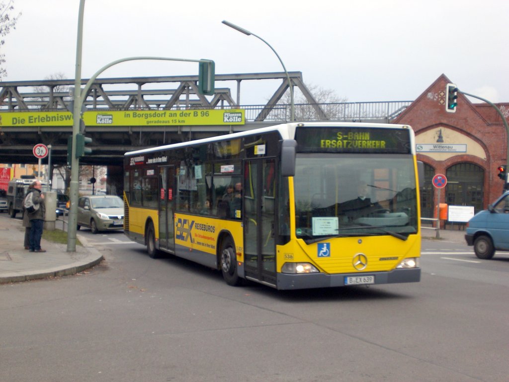 Mercedes-Benz O 530 I (Citaro) als SEV fr die S-Bahnlinie 1 zwischen S-Bahnhof Schnholz und S-Bahnhof Waidmannslust am Gschenplatz/S-Bahnhof Wittenau.