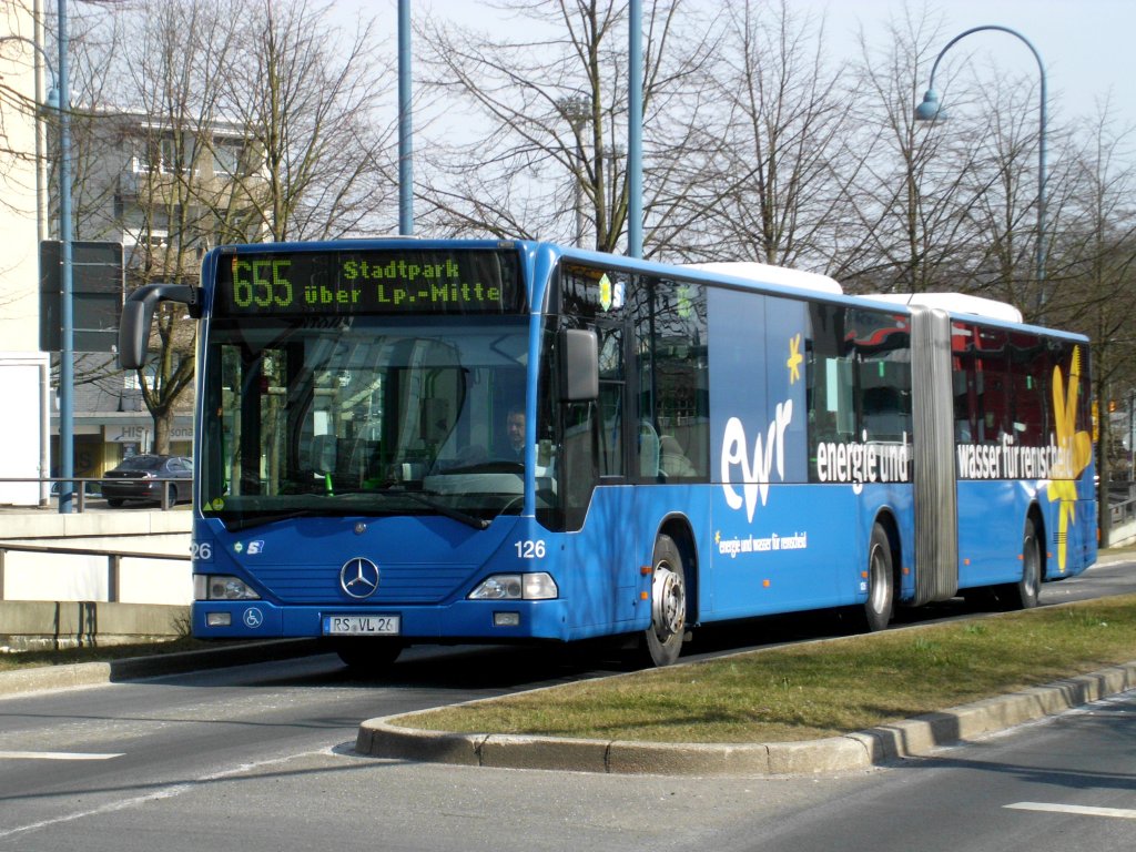 Mercedes-Benz O 530 I (Citaro) auf der Linie 655 nach Remscheid Stadtpark/Quimperplatz am Hauptbahnhof Remscheid.(27.3.2013) 