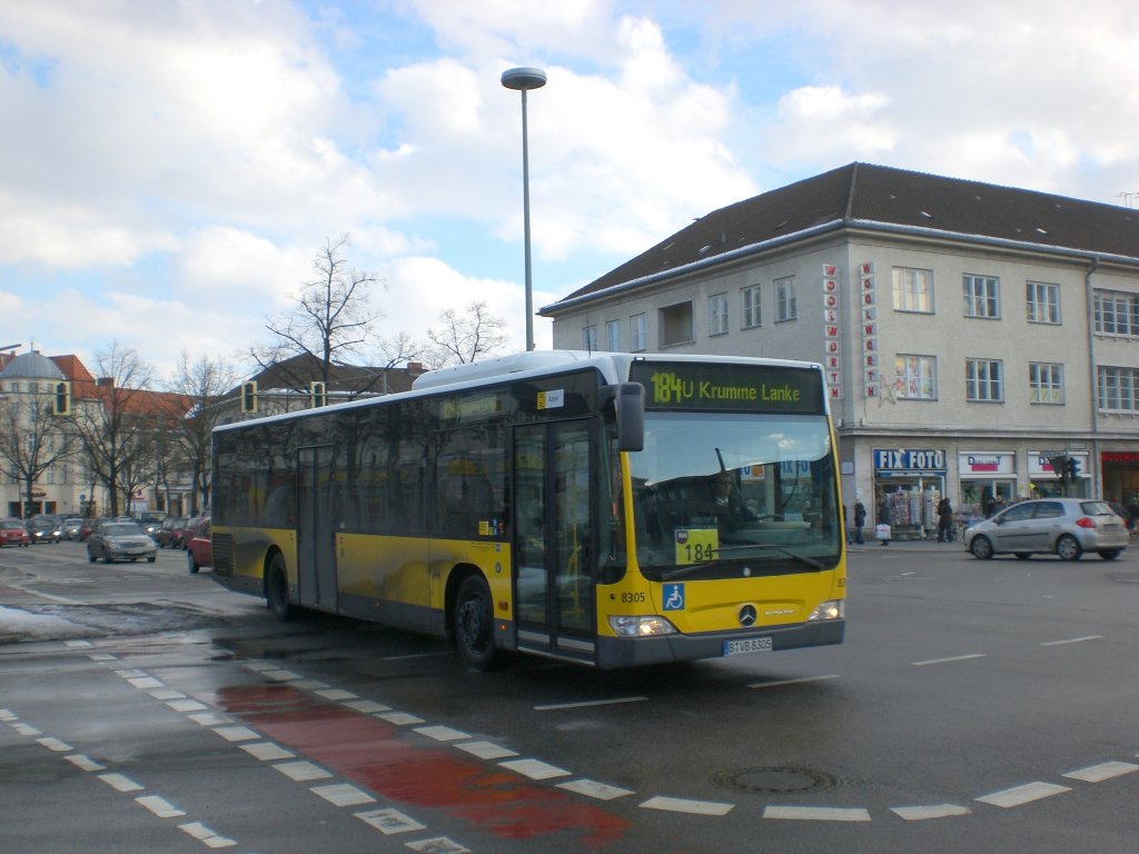 Mercedes-Benz O 530 II (Citaro Facelift) auf der Linie 184 nach U-Bahnhof Krumme Lanke an der Haltestelle Zehlendorf Eiche.