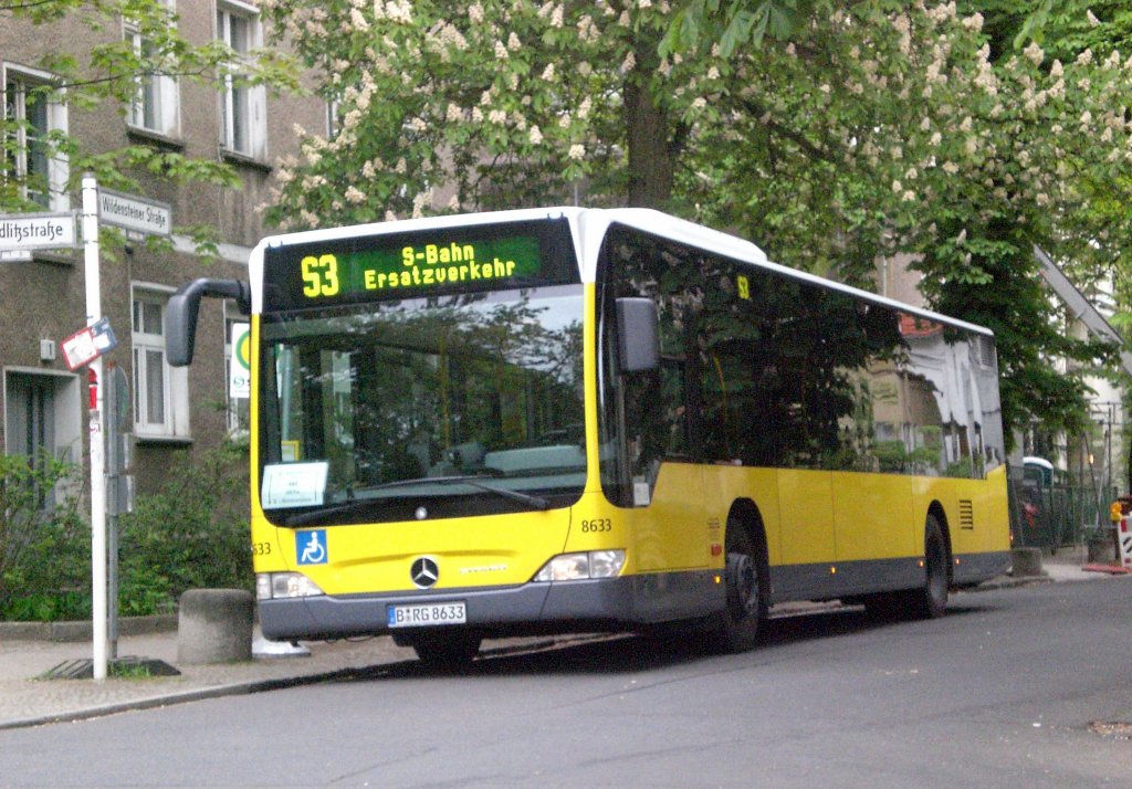 Mercedes-Benz O 530 II (Citaro Facelift) als SEV fr die S-Bahnlinie 3 zwischen S-Bahnhof Karlshorst und S-Bahnhof Nldnerplatz.