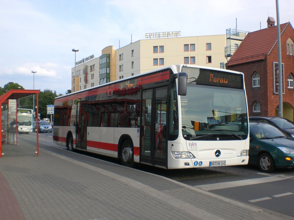 Mercedes-Benz O 530 II (Citaro Facelift) auf der Linie 1 nach Parow am Hauptbahnhof. 