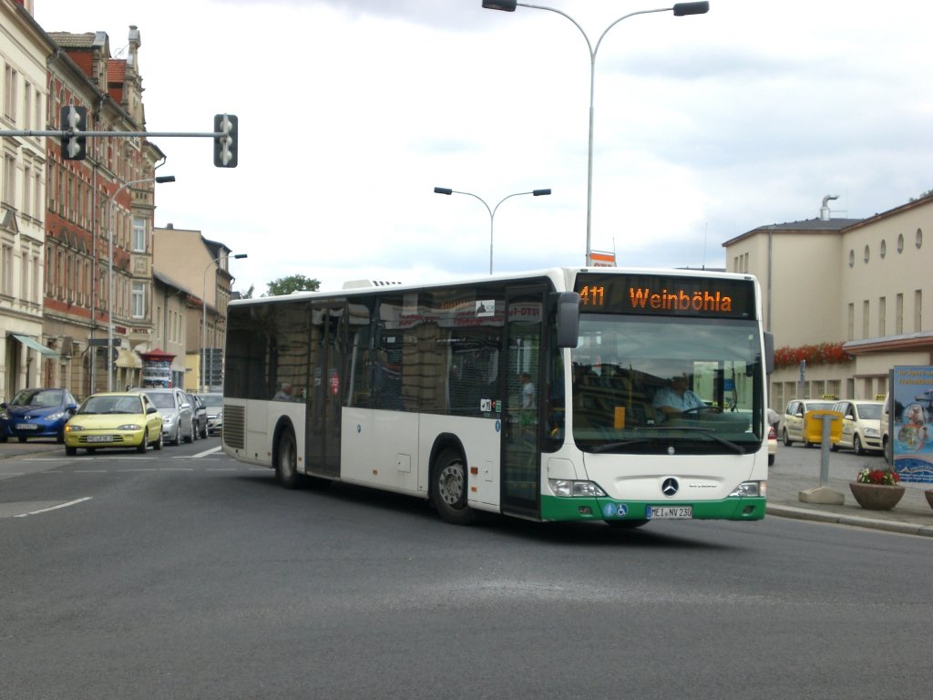 Mercedes-Benz O 530 II (Citaro Facelift) auf der Linie 411 nach Weinbhla am Bahnhof Meien.(25.7.2011)