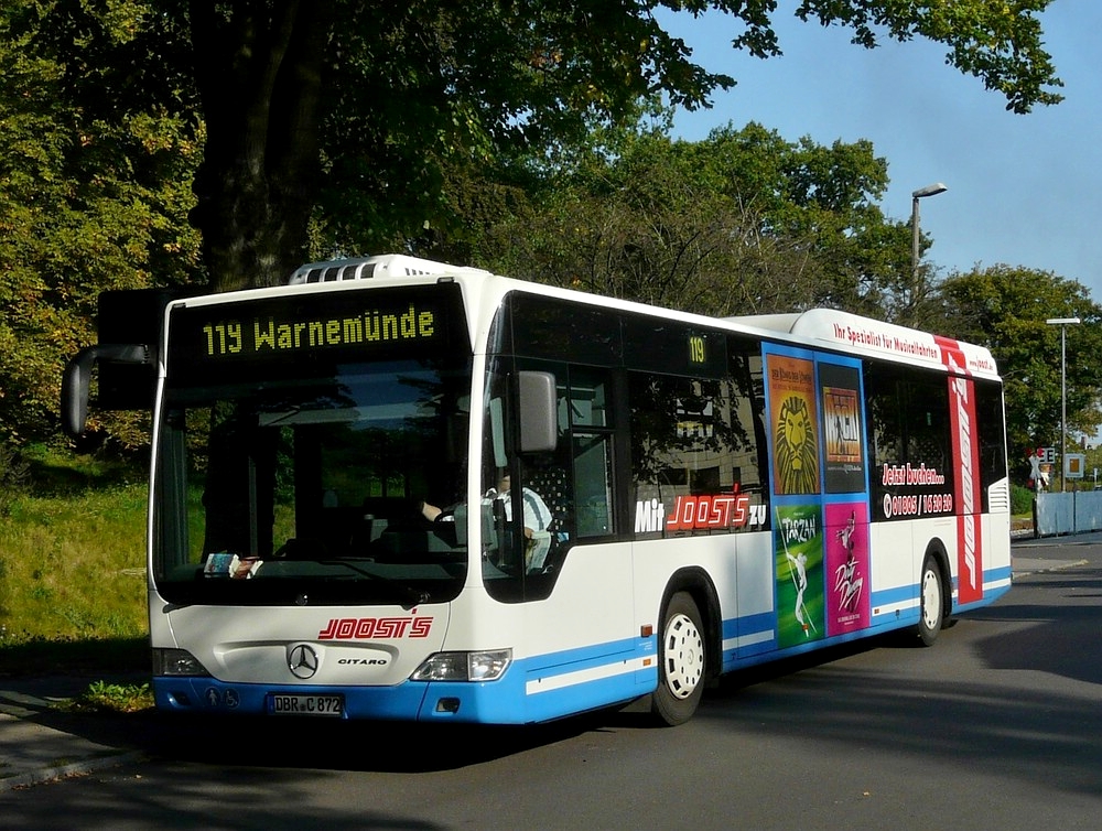 Mercedes Citaro aufgenommen an der Bushaltestelle beim Bahnhof von Bad Doberan.  25.09.11