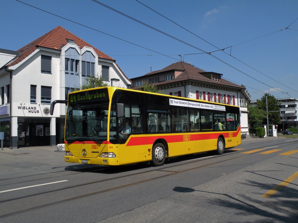 Mercedes Citaro der BLT mit der Betriebsnummer 94 auf der Linie 64 in Reinach. Die Aufnahme stammt vom 13.05.2011.