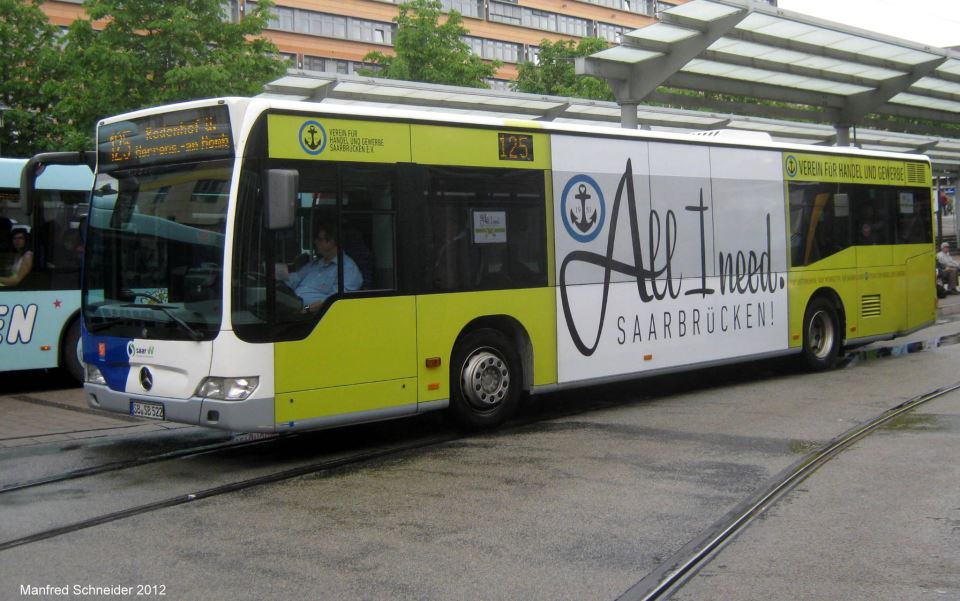 Mercedes Citaro Bus am Hauptbahnhof in Saarbrcken. Das Bild habe ich im Mai 2012 gemacht.