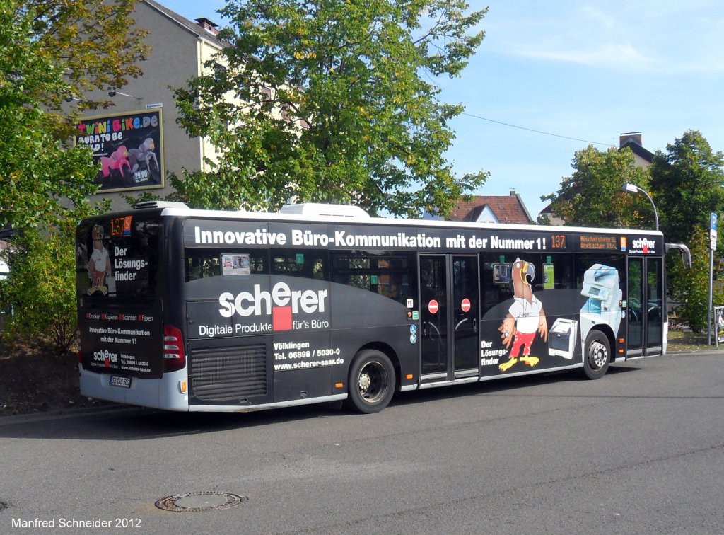 Mercedes Citaro Bus in Saarbrcken-Brebach. Das Foto habe ich im September 2012 gemacht.