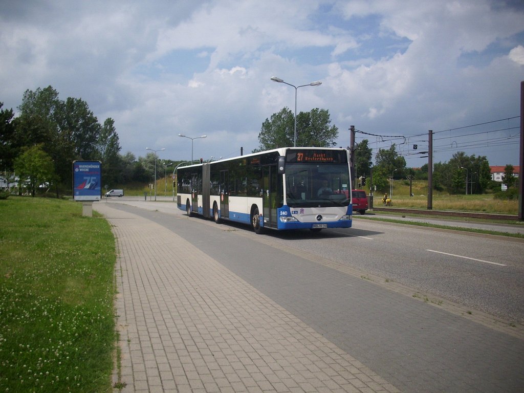 Mercedes Citaro II der Rostocker Straenbahn AG in Rostock am 10.07.2012
