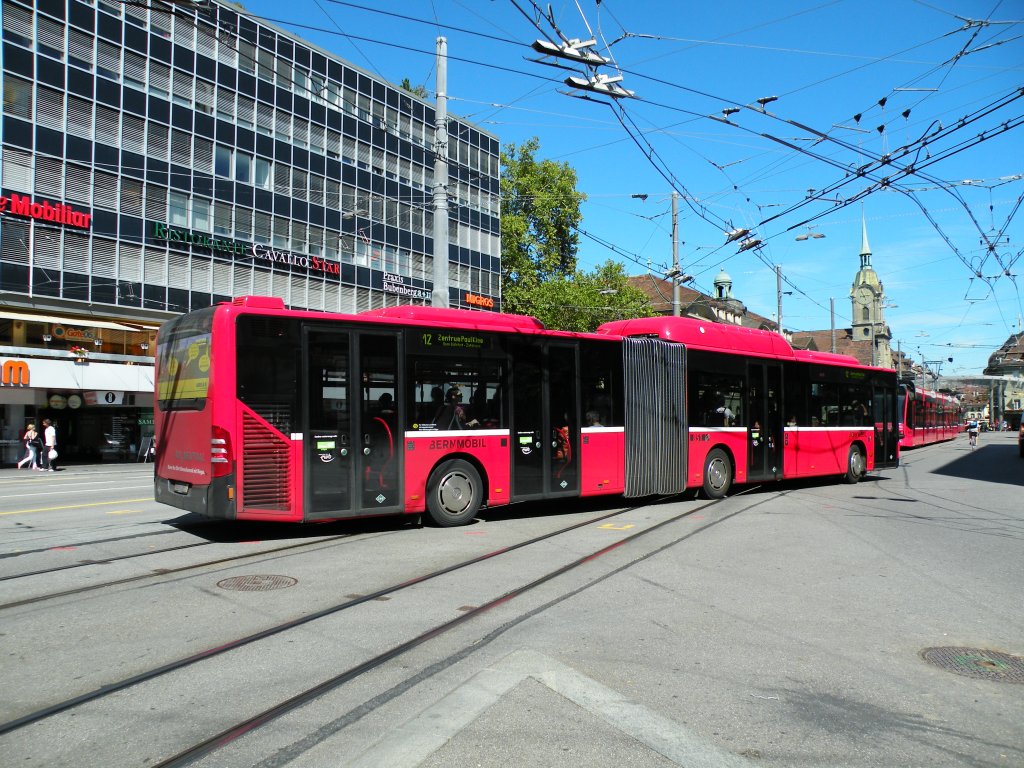 Mercedes Citaro mit der Betriebsnummer 851 auf der Linie 12 am Bubenbergplatz. Die Aufnahme stammt vom 26.08.2010.