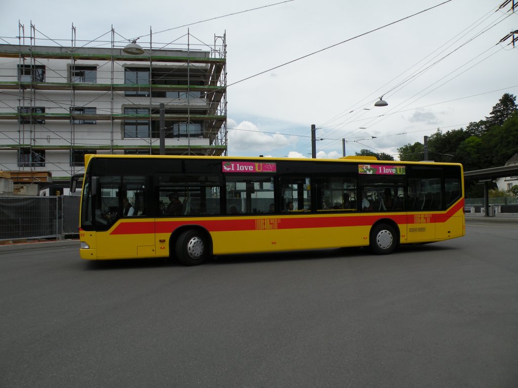 Mercedes Citaro mit der Betriebsnummer 97 am Bahnhof in Dornach. Die Aufnahme stammt vom 07.06.2011.