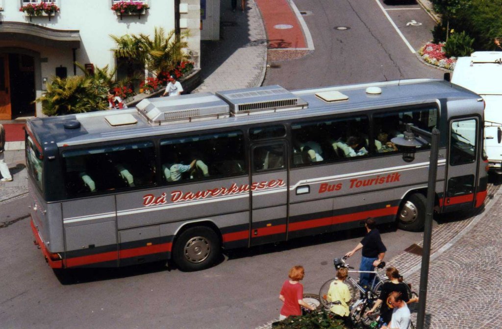 Mercedes O303 13 RHS, aufgenommen im August 1996 in Meersburg.