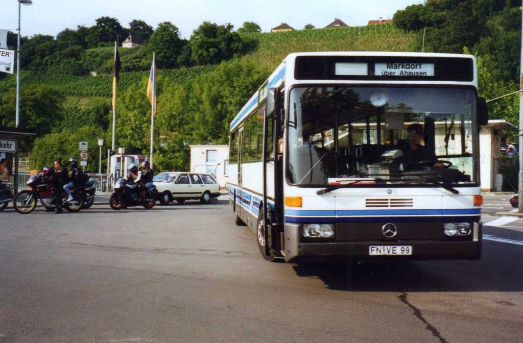 Mercedes O407, aufgenommen im August 1996 am Fhranleger in Meersburg.