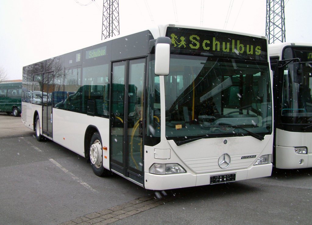 Mercedes O530 Citaro Neuwagen, aufgenommen am 24.01.2004 am dem Gelnde der Evobus NL Dortmund.
