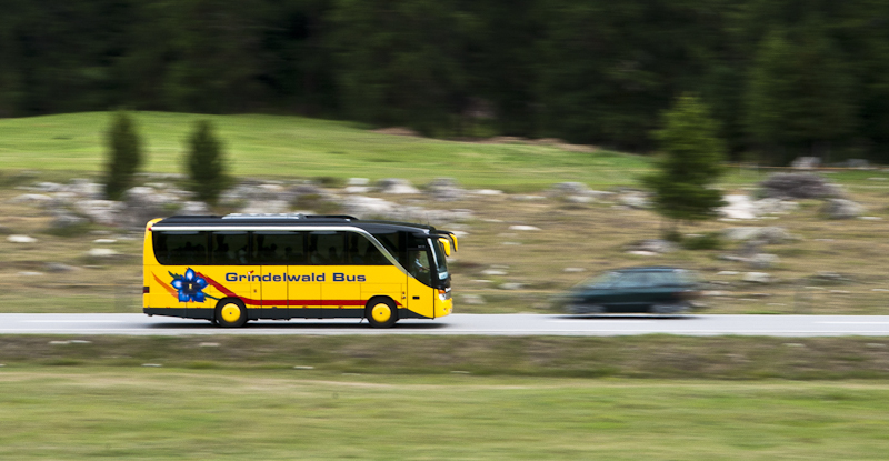 Mitzieher von  Grindelwald Bus  am 14. August 2010 bei Pontresina.
