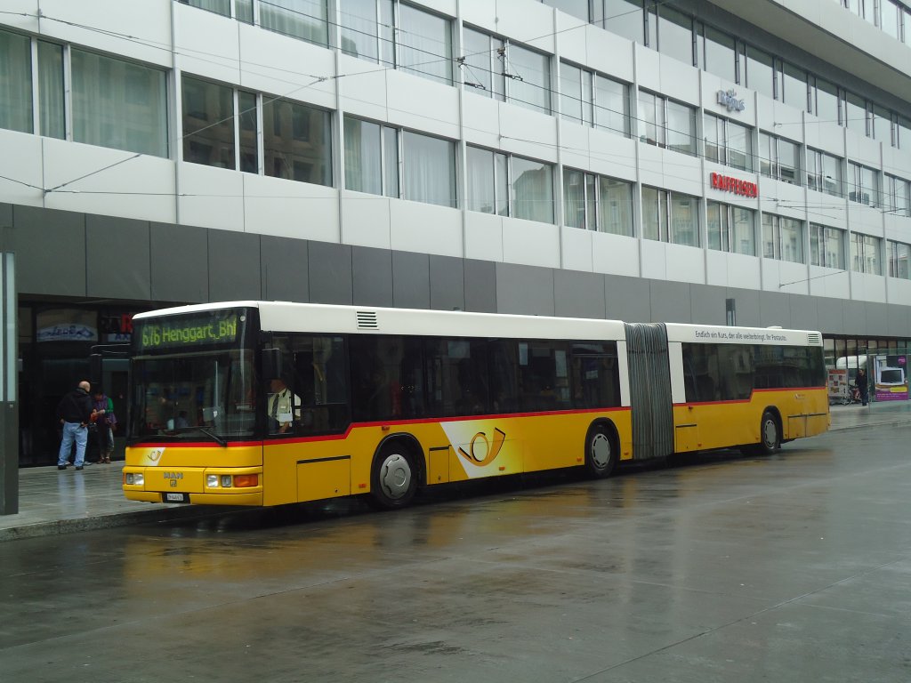Moser, Flaach - Nr. 117/ZH 646'616 - MAN (ex Nr. 21 + 1) am 12. September 2012 beim Hauptbahnhof Winterthur