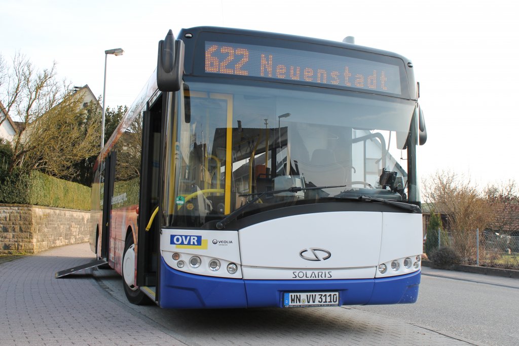 Omnibus-Verkehr Ruoff GmbH - Betriebshof: Neuenstadt - Linie 622 - Ort: Lampoldshausen - WN-VV 3110 - Solaris Urbino 12