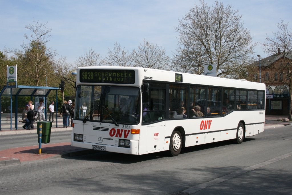 ONV 3151 (BOR AF 248) mit der Linie SB28 am ZOB Dorsten.
24.4.2010