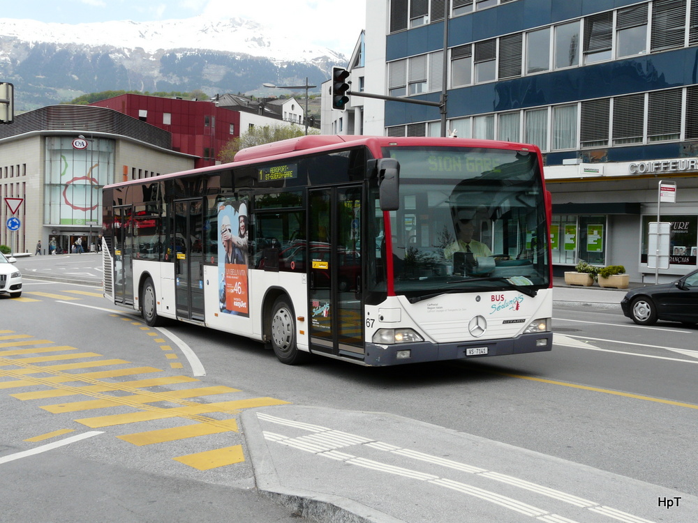 Ortsbus Sion/Postauto - Mercedes Citaro Nr.67 VS 7141 unterwegs in Sion am 01.05.2013

