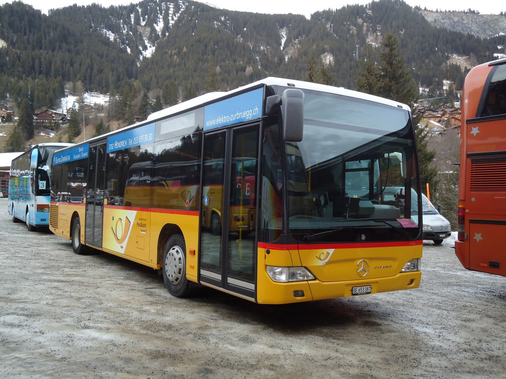PostAuto Bern - BE 653'387 - Mercedes Citaro am 9. Januar 2011 in Adelboden, ASB