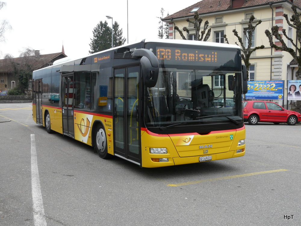 Postauto - MAN Lion`s City  SO 149611 in Balsthal am 12.03.2011