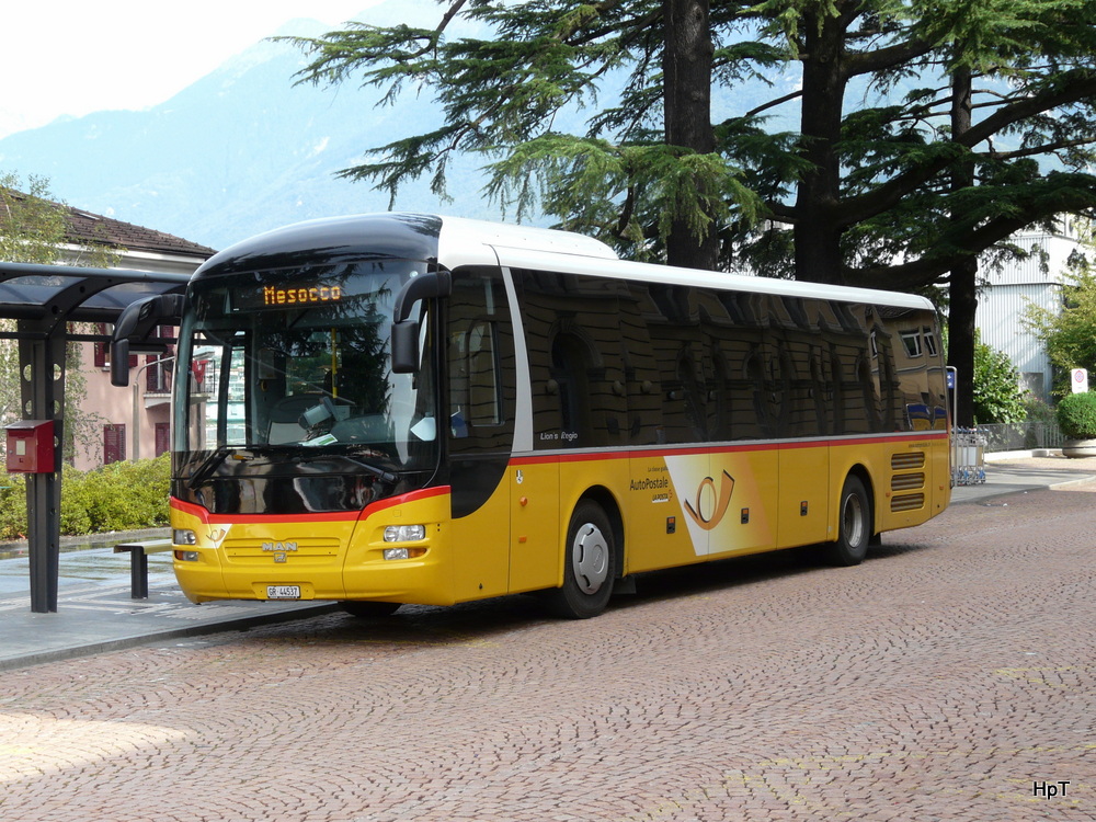 Postauto - MAN Lion`s Regio  GR 44537 in Bellinzona am 18.09.2012