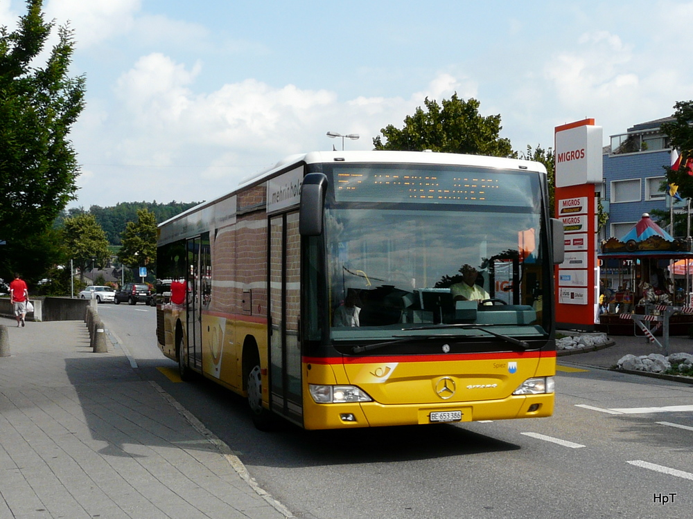 Postauto - Mercedes Citaro  BE  653386 unterwegs in Spiez am 01.07.2011