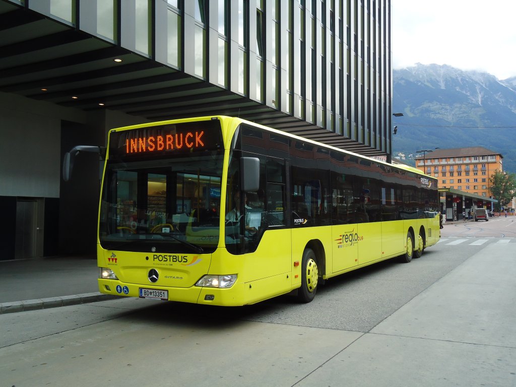 Postbus BD 13'351 Mercedes Citaro am 11. August 2010 Innsbruck, Bahnhof