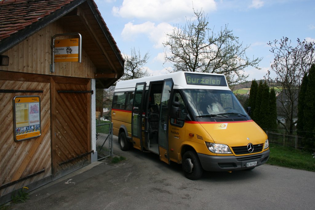 PU Ldi, Uetendorf, BE 561'504 (MB/Kusters Sprinter 416CDI, 2004) am 21.4.2010 in Gurzelen. 