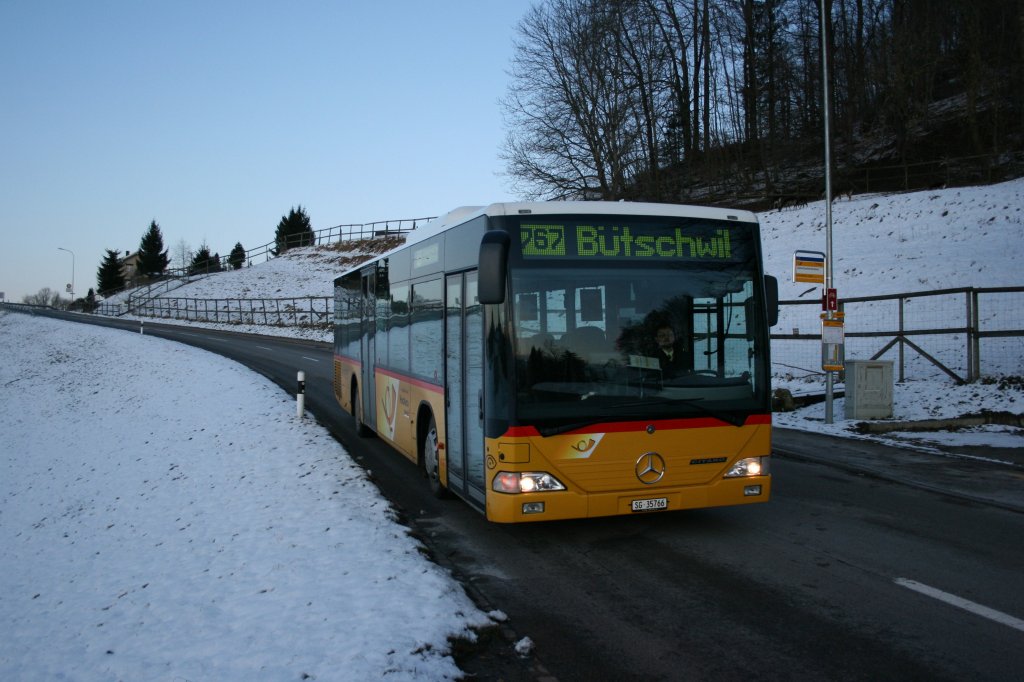 PU PAUT, Ltisburg, SG 35'766 (MB Citaro , 2004) am 3.1.2009 unterwegs bei Ganterschwil.