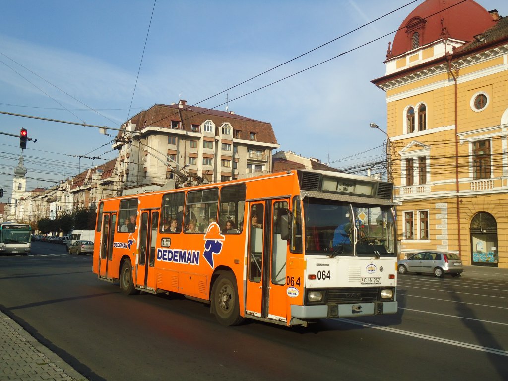 Ratuc, Cluj-Napoca - Nr. 64/CJ-N 262 - Rocar Trolleybus am 6. Oktober 2011 in Cluj-Napoca