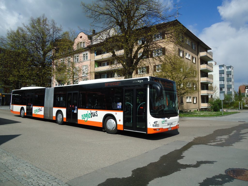 Regiobus, Gossau - Nr. 47/SG 332'551 - MAN am 13. April 2011 beim Bahnhof Gossau