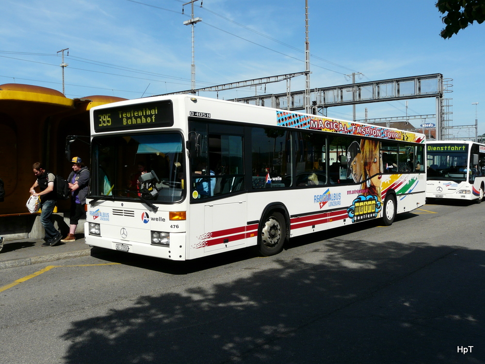 Regionalbus Lenzburg - Mercedes O 405 N  Nr.476  AG 17056 bei der Bushaltestelle beim Bahnhof Lenzburg am 23.05.2011