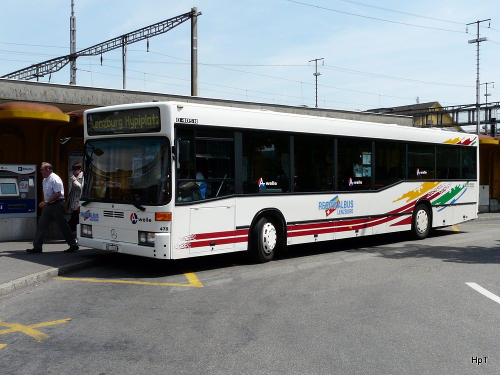 Regionalbus Lenzburg - Mercedes O 405 N  Nr.478  AG 17258 bei der Bushaltestelle beim Bahnhof Lenzburg am 23.05.2011