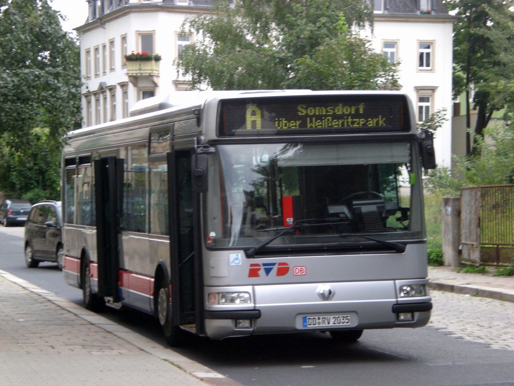 Renault Agora auf der Linie A nach Somsdorf an der Haltestelle Lbtau.