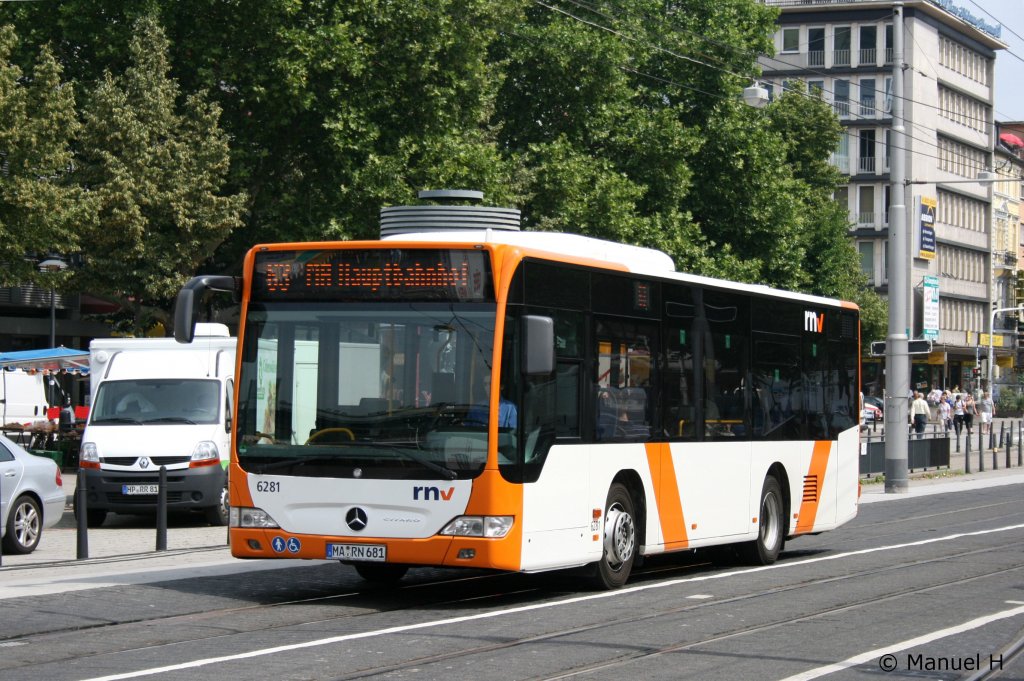 RNV 6281 (MA RN 681).
Mannheim HBF, 30.6.2010.