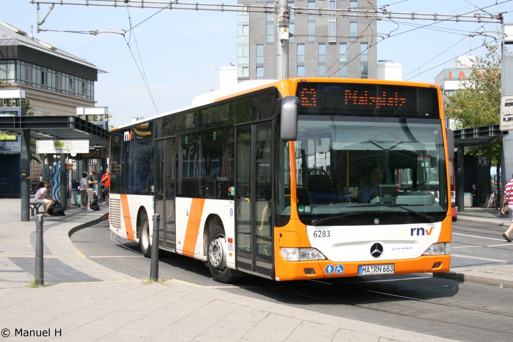 RNV 6283 (MA RN 683).
Mannheim HBF, 30.6.2010.