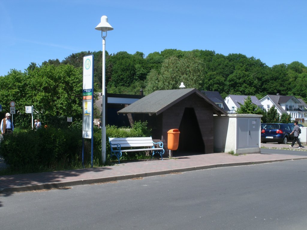 Rgen`s sdlichste Bushaltestelle befindet sich in Klein Zicker.Aufnahme vom 02.Juni 2011. 
