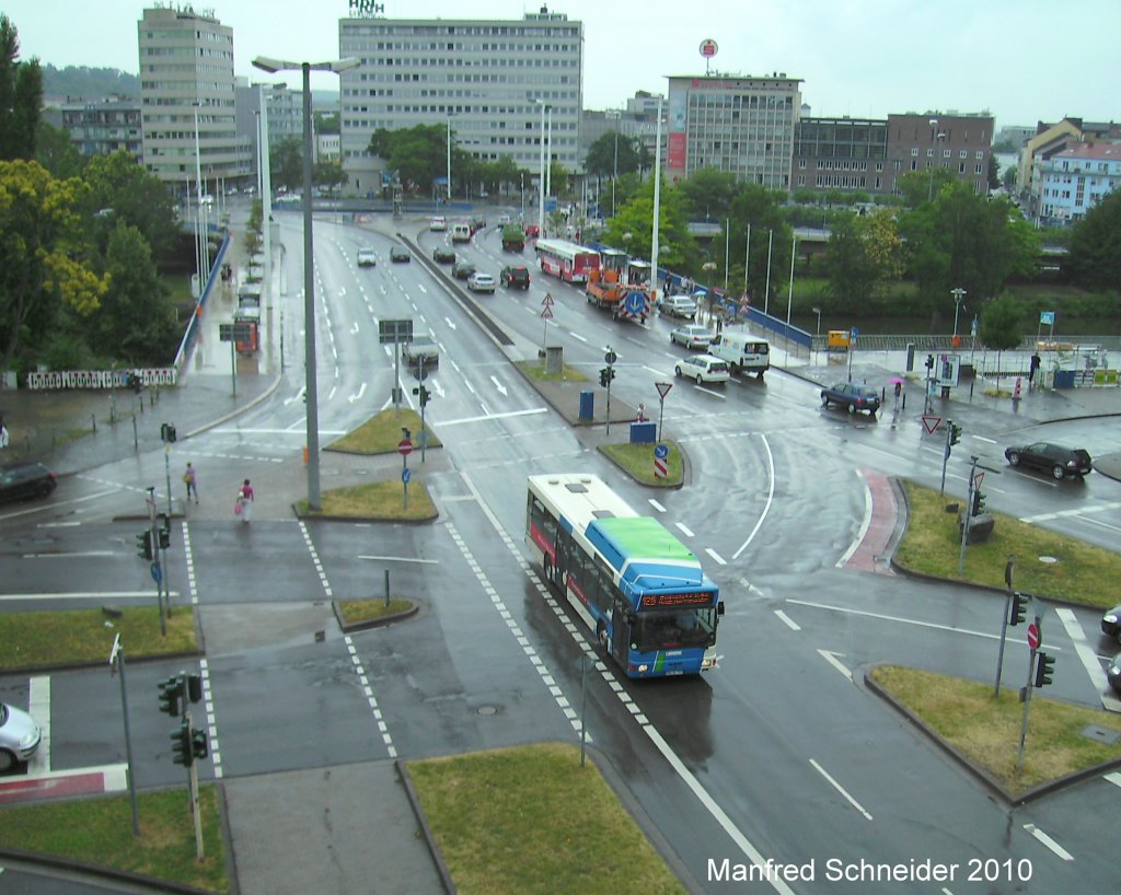 Saarbrcker Busse. Die Aufnahme des Foto war am 22.07.2010 in Saarbrcken und zeigt einen MAN-Bus.