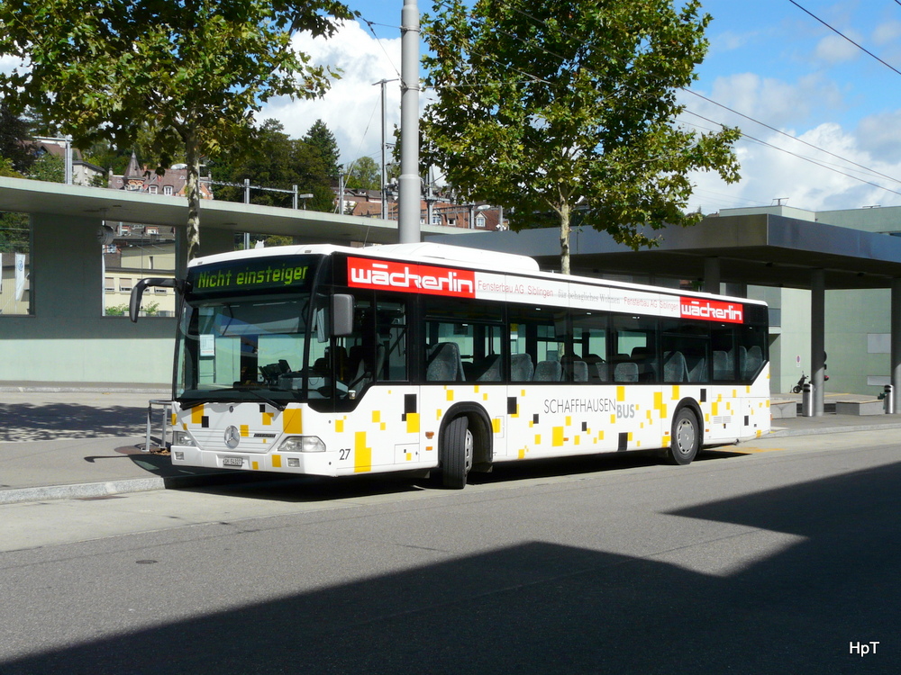 Schaffhausen Bus - Mercedes Citaro  Nr.27  SH  54327 bei den Bushaltestellen in Schaffhausen am 26.08.2012