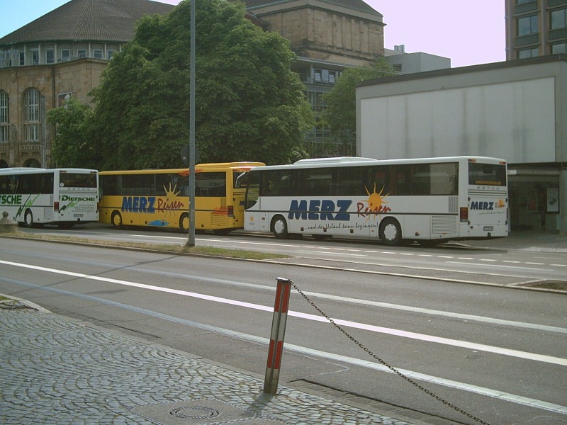 Setra 315 UL Flotte zu Gast in Freiburg.