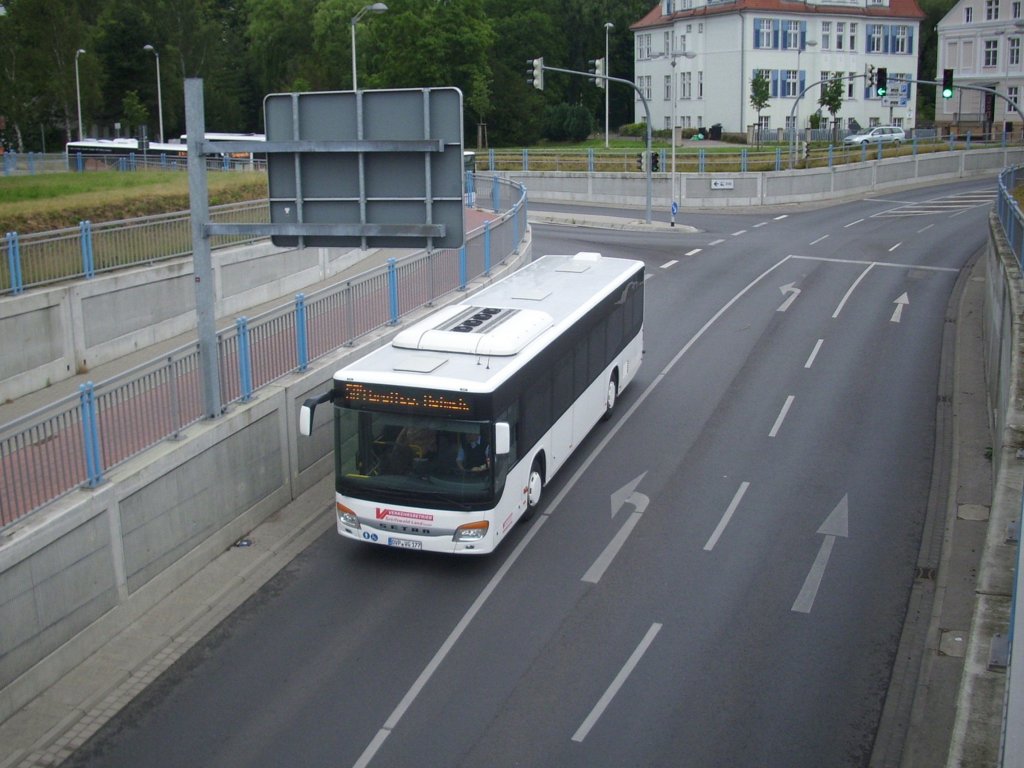 Setra 415 NF der Verkehrsbetrieb Greifswald-Land GmbH in Greifswald am 06.07.2012