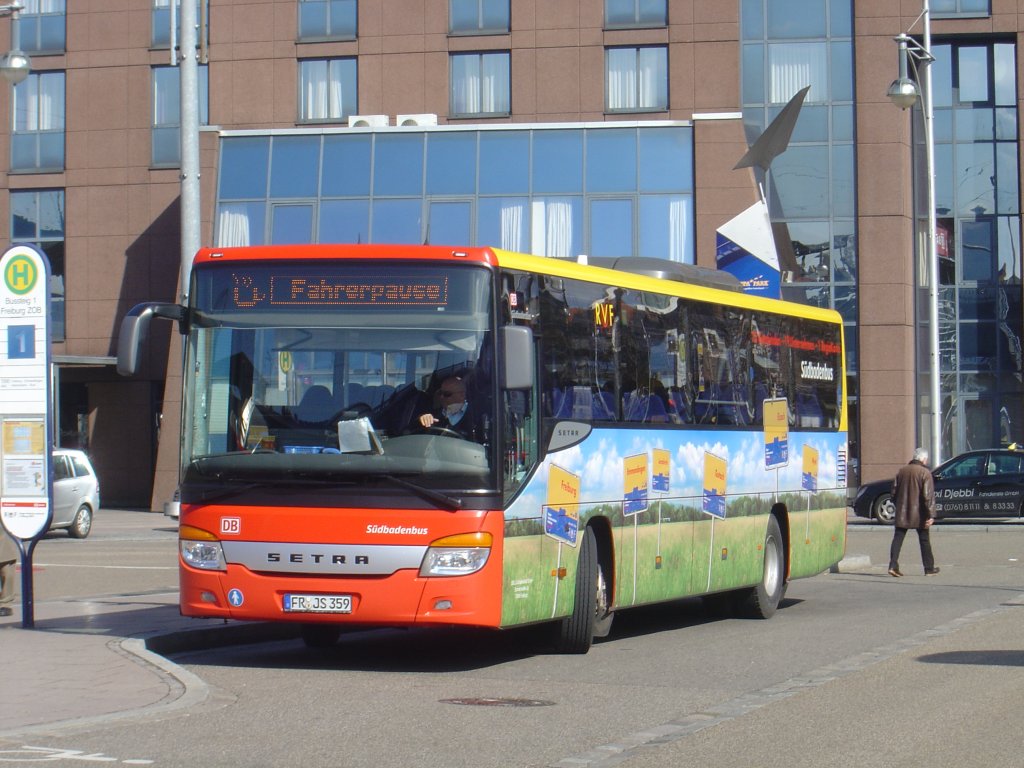 Setra S 415 UL  Sdbadenbus  FR-JS 359, 06.03.2012 Freiburg