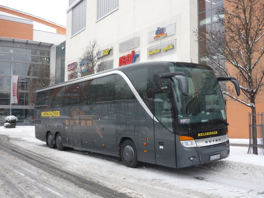 Setra S 416 HDH Vorfhrbus aus Ulm ,zur Zeit bei Melchinger-Reisen ,am Sindelfinger ZOB.