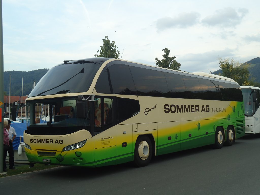 Sommer, Grnen - BE 26'938 - Neoplan am 4. August 2012 in Thun, Strandbad