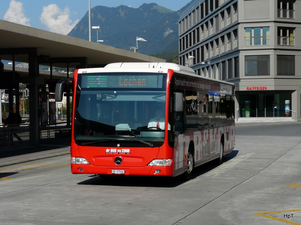 Stadtbus Chur - Mercedes Citaro  GR 97506 unterwegs auf der Linie 1 in Chur am 26.09.2011