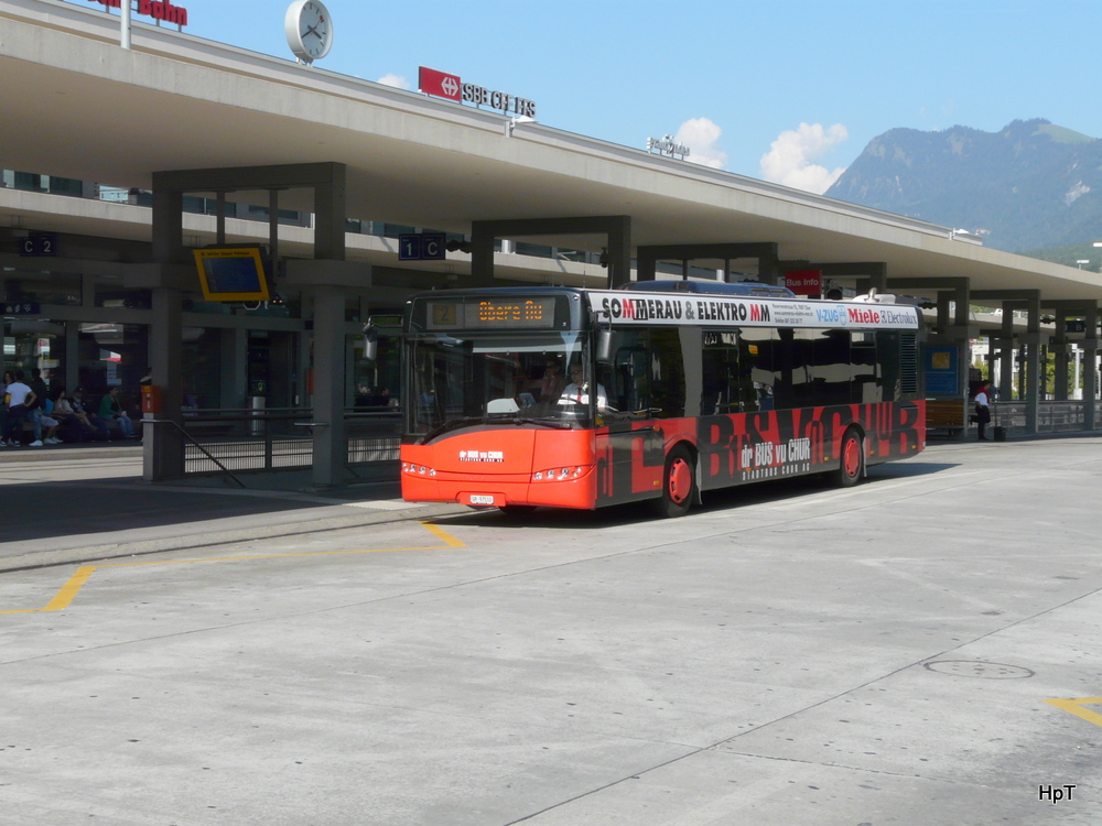 Stadtbus Chur - Solaris  GR 97510 unterwegs auf der Linie 2 in Chur am 26.09.2011