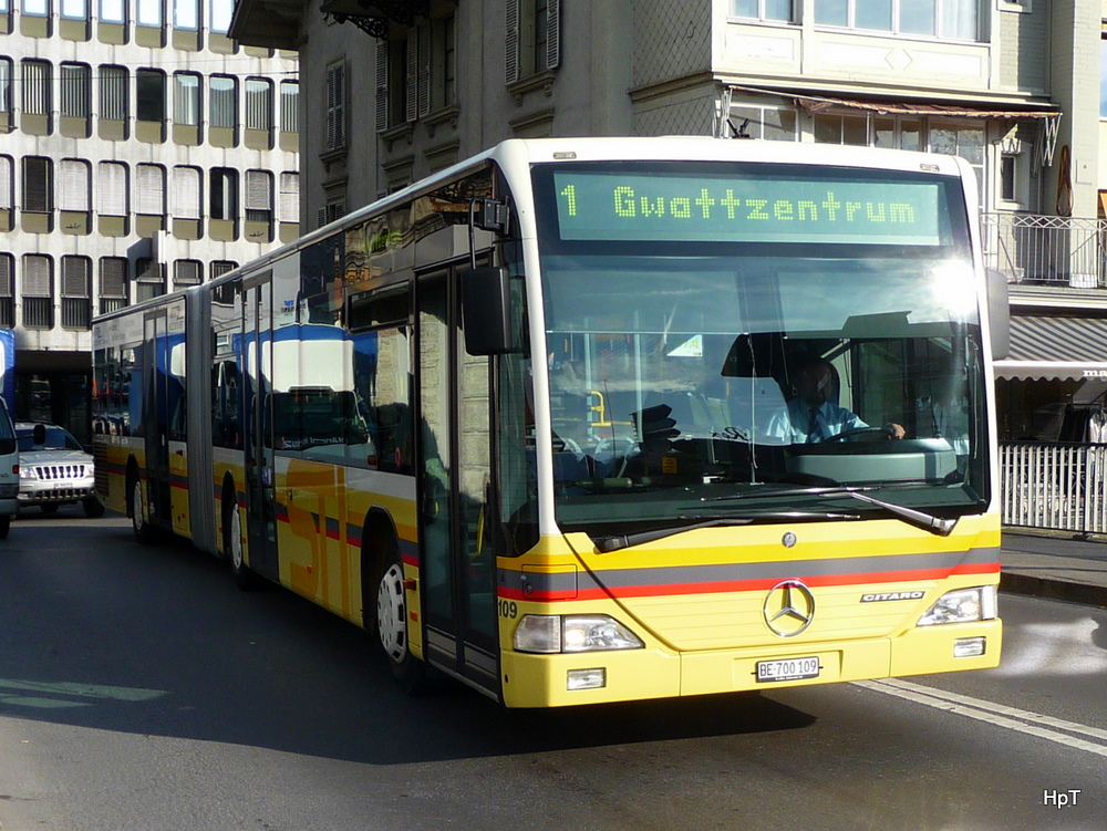 STI - Mercedes Citaro Nr.109  BE 700109 unterwegs in der Stadt Thun am 06.11.2010